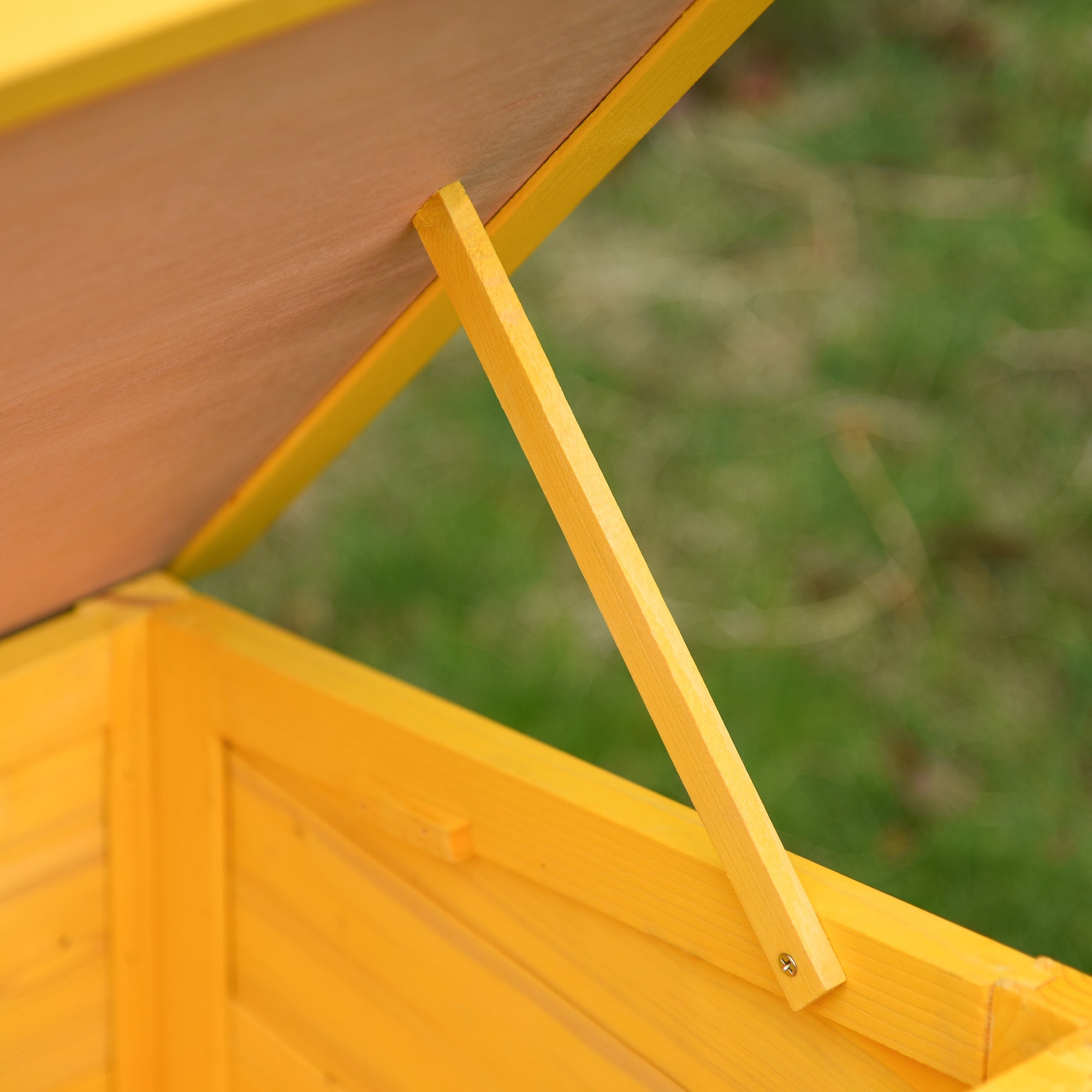 EASYCOMFORT Kennel House for Pets in Fir Wood 70 x 51.5 x 60cm
