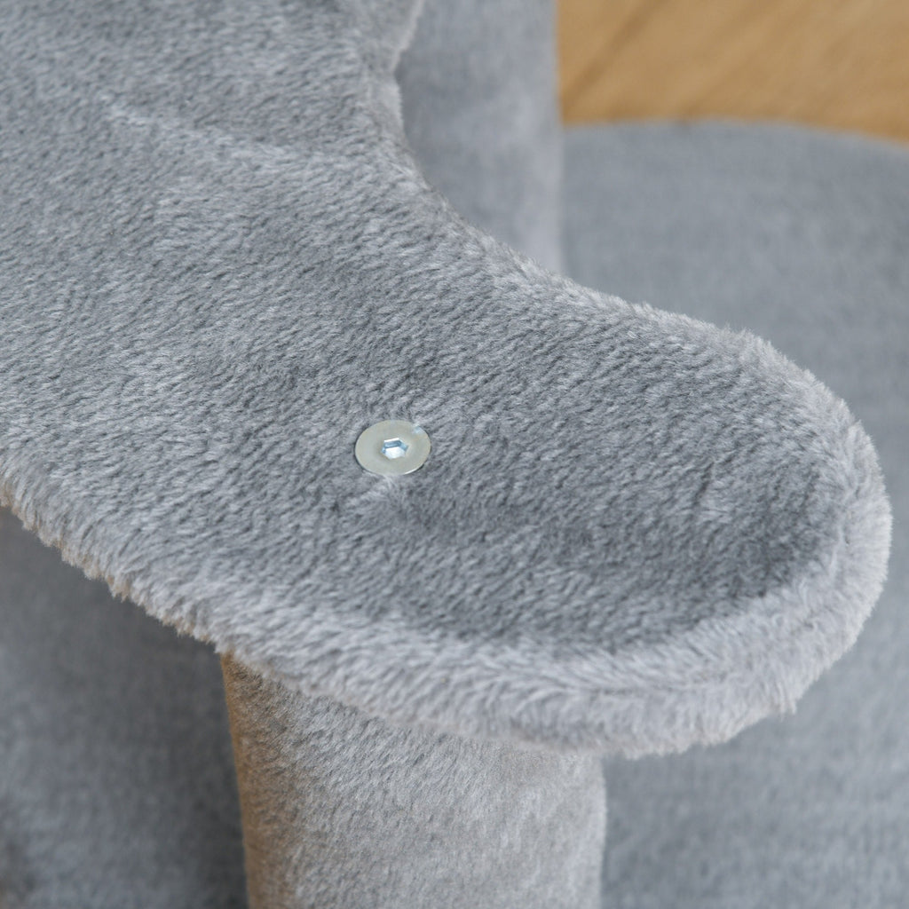 EASYCOMFORT 3-Tier Cat Tree in Natural Gray Sisal Plush Ф40x65cm