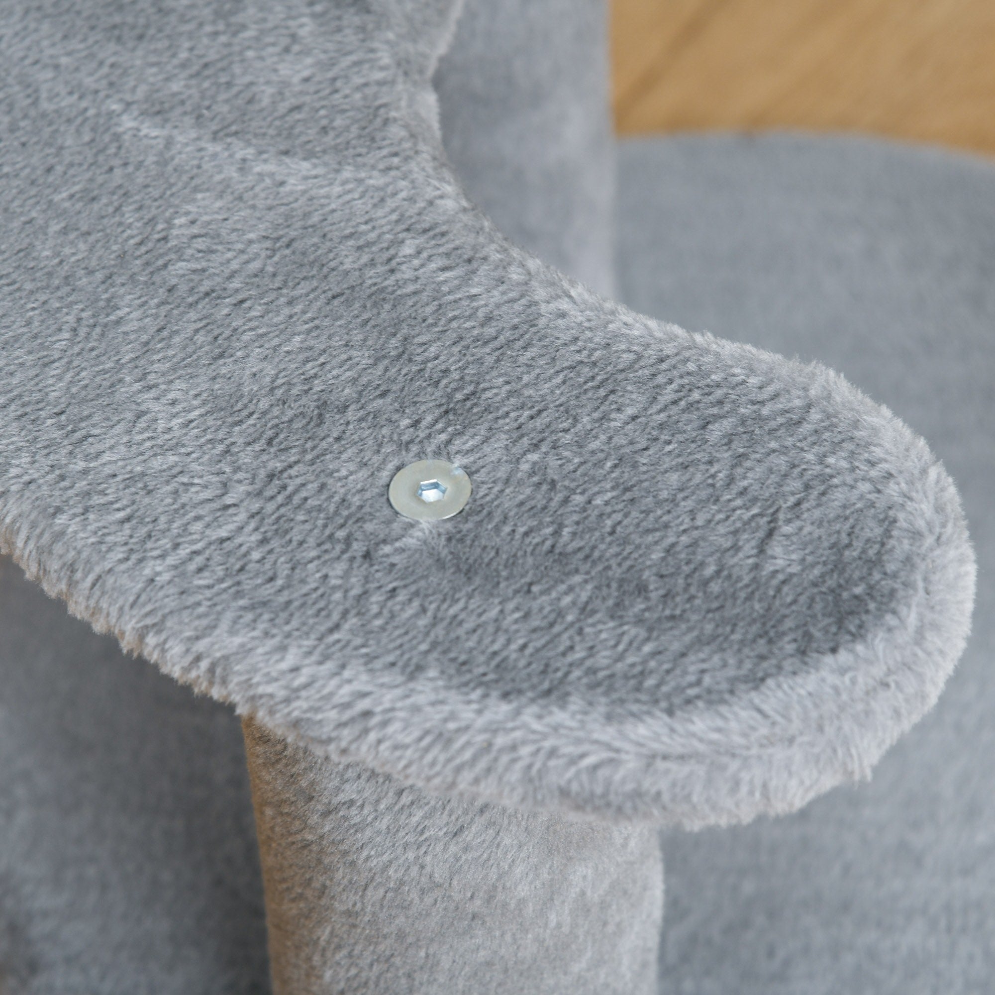 EASYCOMFORT 3-Tier Cat Tree in Natural Gray Sisal Plush Ф40x65cm
