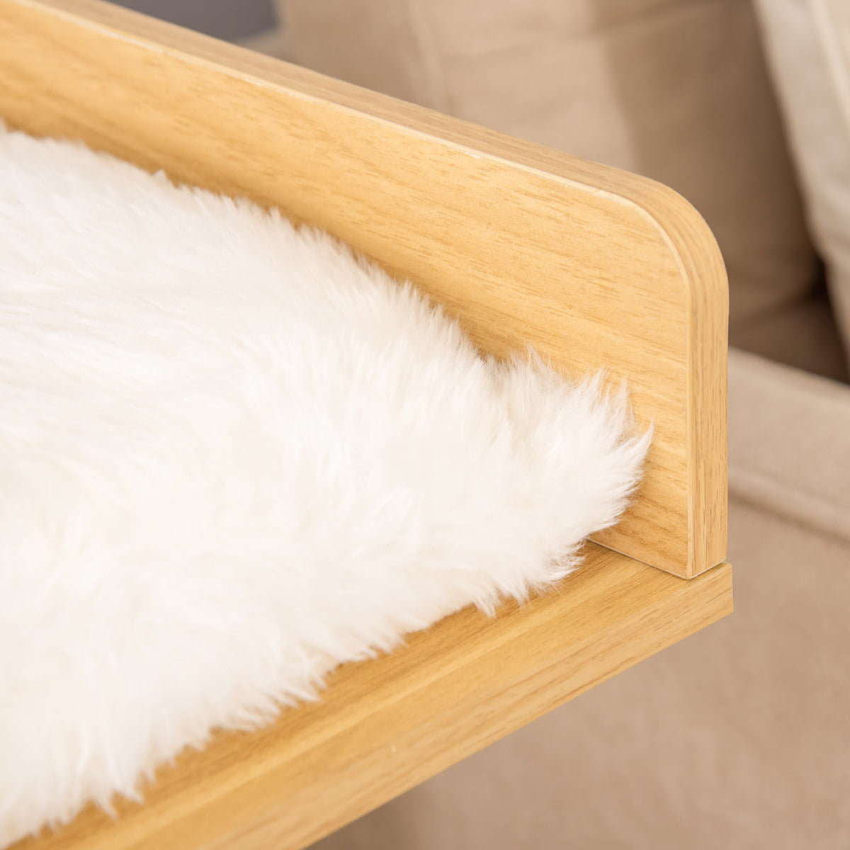EasyComfort kattenhuis met krabpalen 35x35x81 cm - eiken