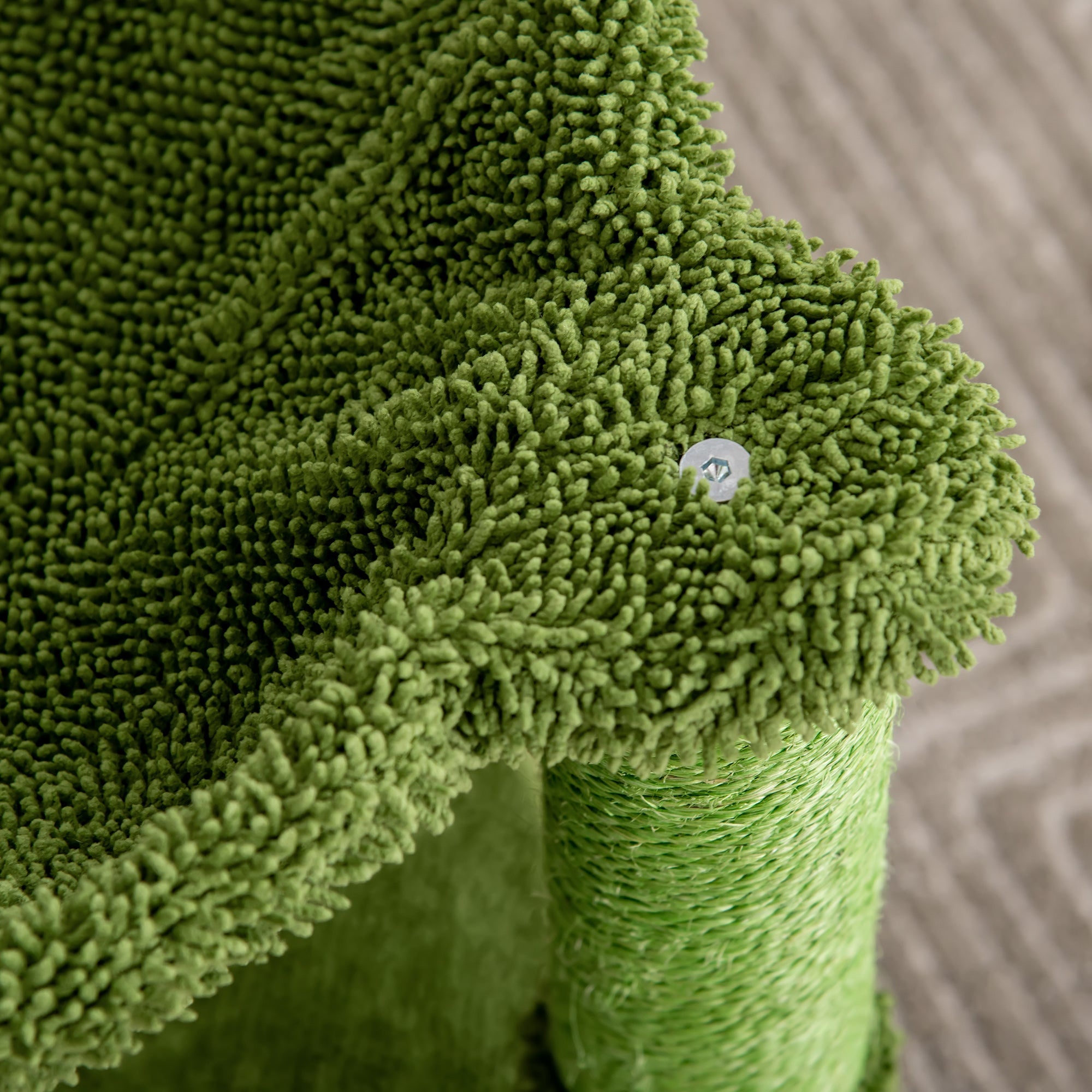 Easycomfort Albero Tiragraffi per Gatti fino 4.5kg a Forma di Cactus with Palline e Amaca, 40x40x96cm - Verde
