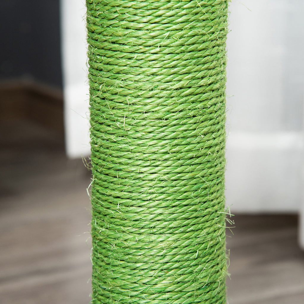 Easycomfort Albero Tiragraffi per Gatti a Forma di Cactus with Corde in Sisal, 40x40x65 cm, Verde