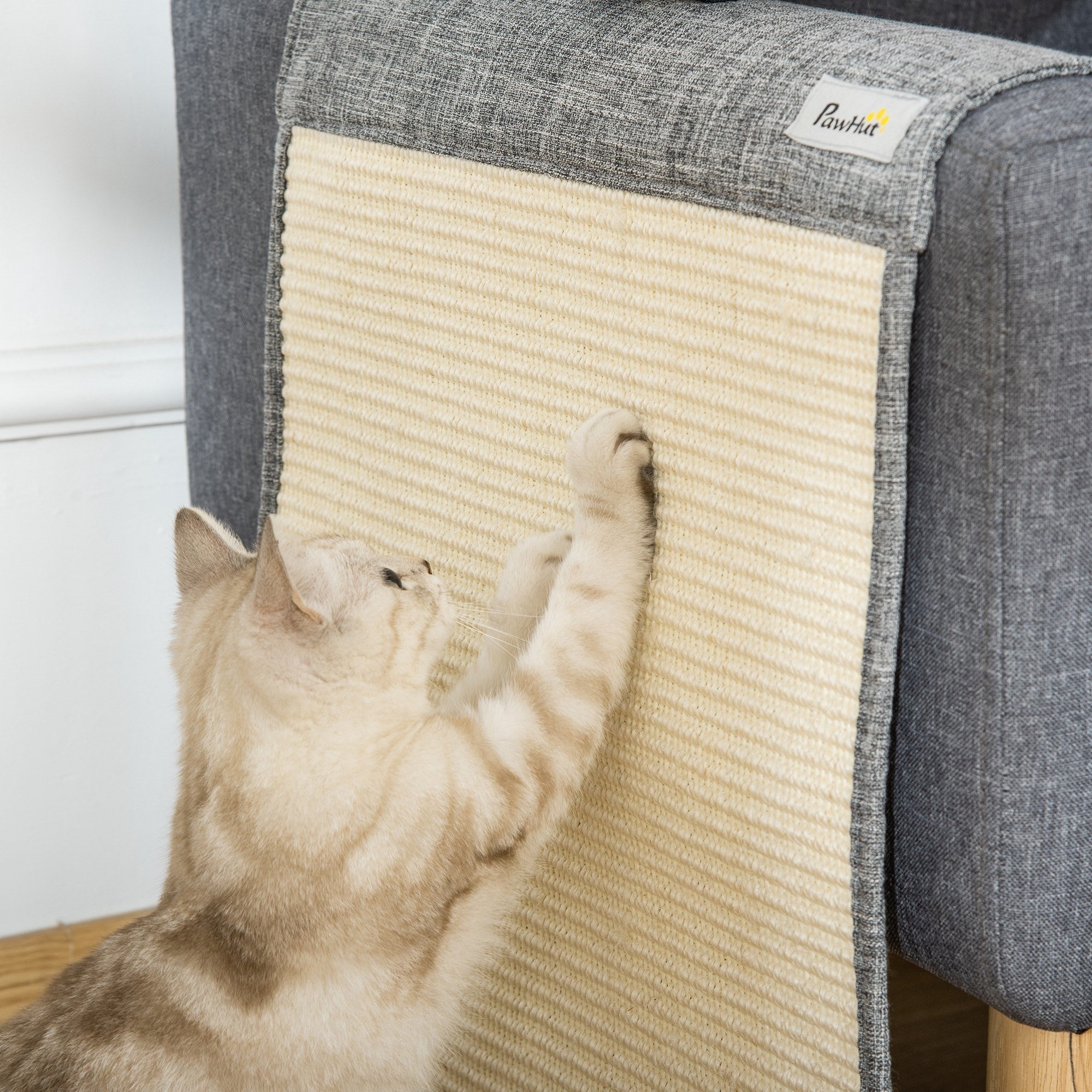 Easycomfort Set 2 Tiragraffi per Gatti da Divano in Sisal e Poliestere, 130x45cm - Grigio