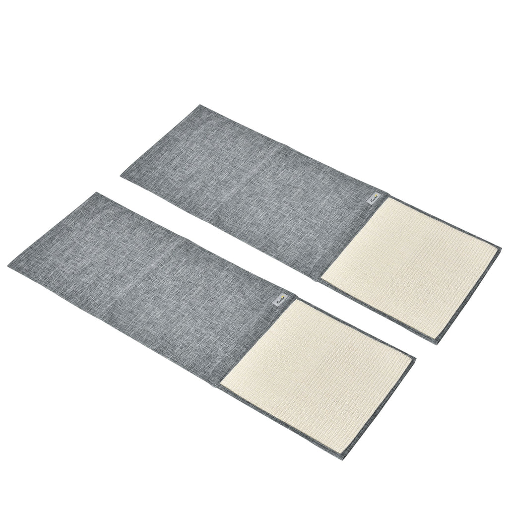 Easycomfort Set 2 Tiragraffi per Gatti da Divano in Sisal e Poliestere, 130x45cm - Grigio