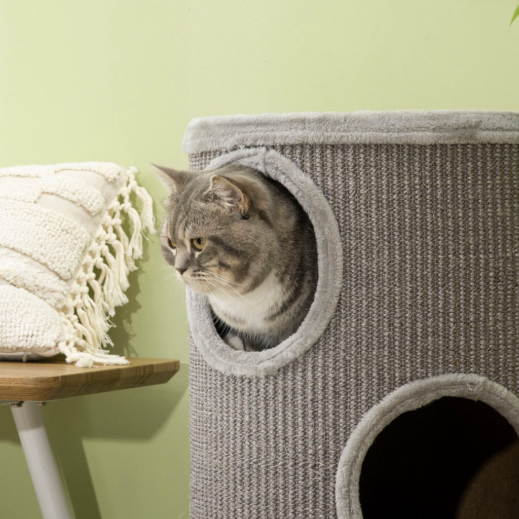 EasyComfort 3-laag kattenhuis met sisal, Ø38x70cm