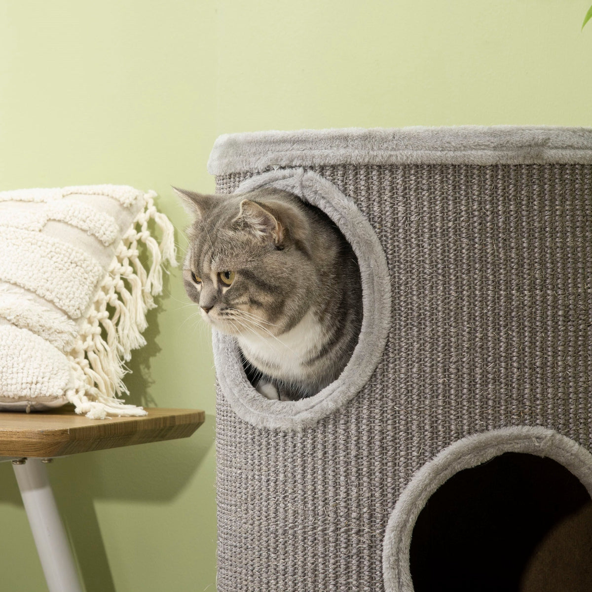 EasyComfort 3-laag kattenhuis met sisal, Ø38x70cm