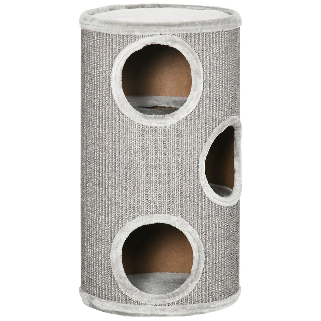 EasyComfort 3-laag kattenhuis met sisal en pluche