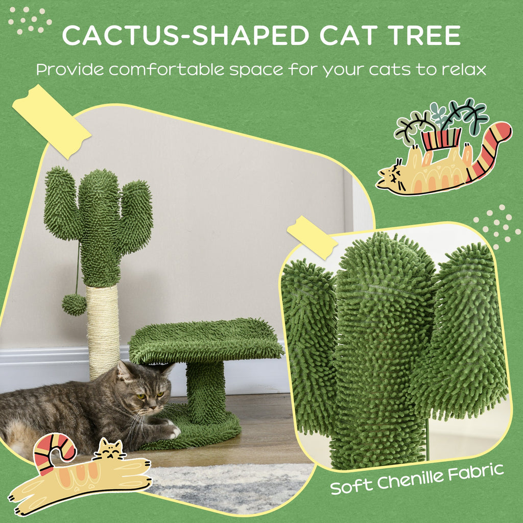 EasyComfort Cactus kattenboom 35x31x55.5 cm groen/wit