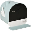 EASYCOMFORT Closed Cat Litter Box with Filters, Scoop and Tray, PP Structure, 43x44x47cm, Green