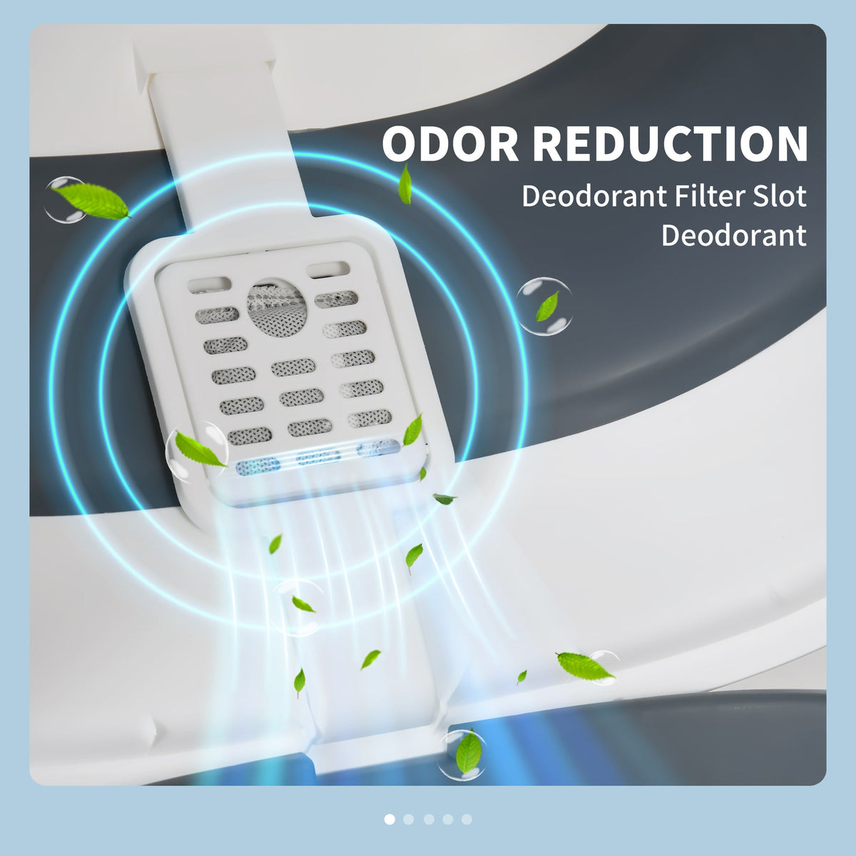 EasyComfort Kattenbak met Deksel, Schep en Deodorant, Opvouwbaar 52x41x38 cm