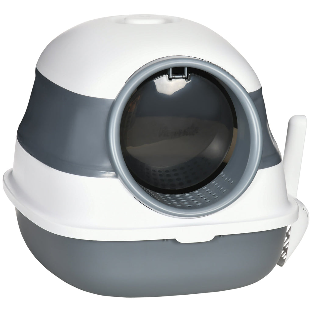 EasyComfort Kattenbak met Deksel, Schep en Deodorant, Opvouwbaar 52x41x38 cm