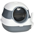 EASYCOMFORT Cat Litter Box with Scoop and Deodorant, Folding Design with Handle, 52x41x38 cm