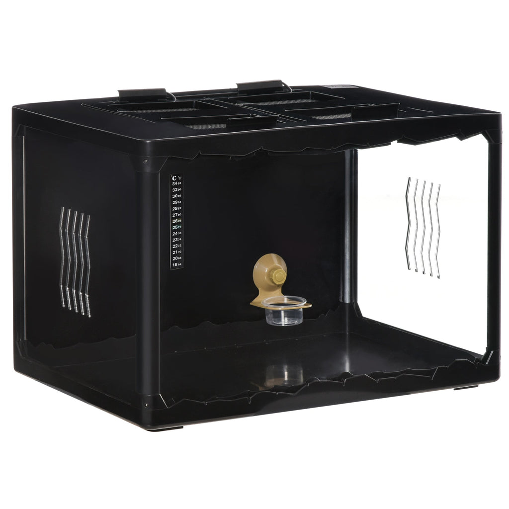 EasyComfort terrarium voor reptielen 60x40x40.5 cm zwart