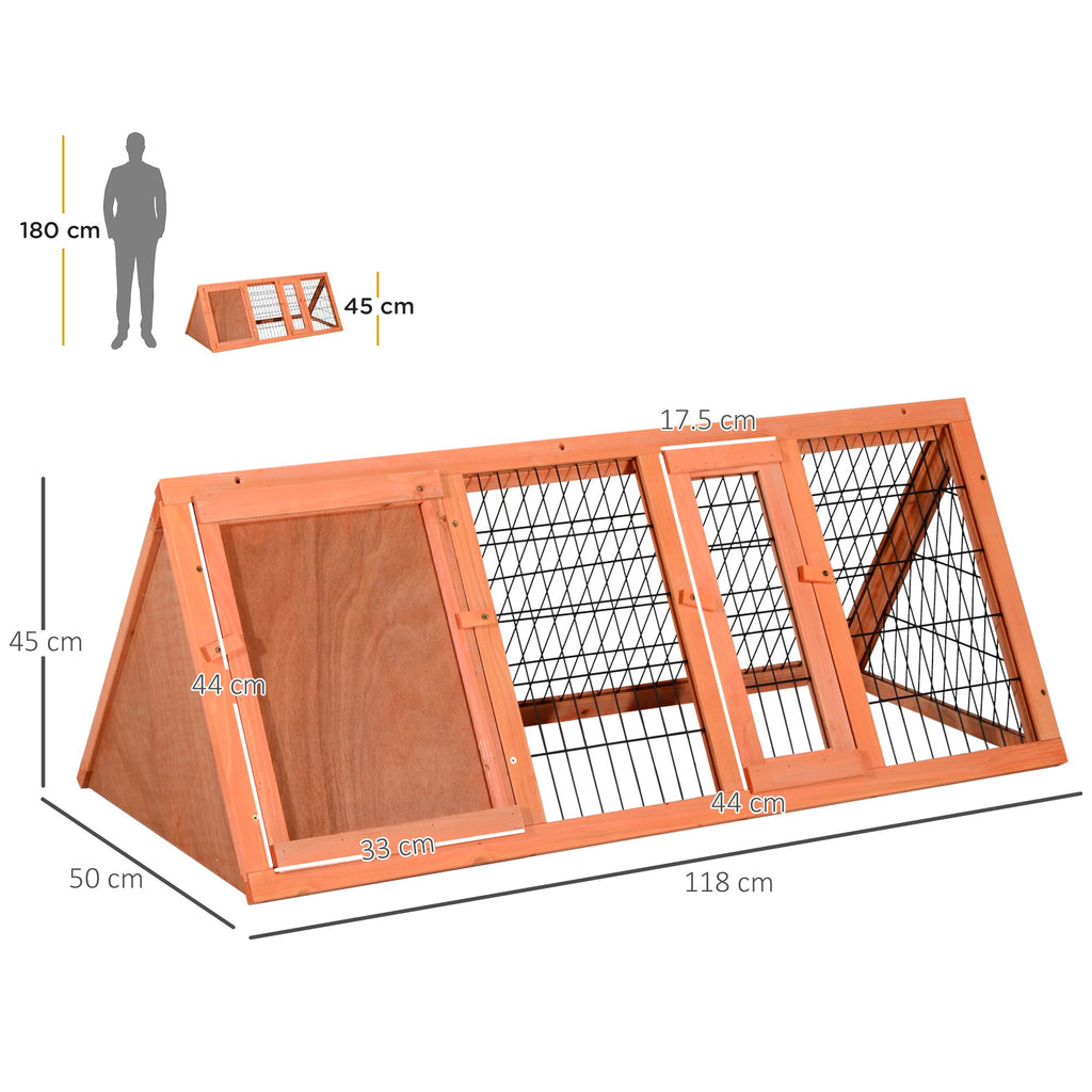 EasyComfort Rabbitkooi vurenhout 118x50x45 cm