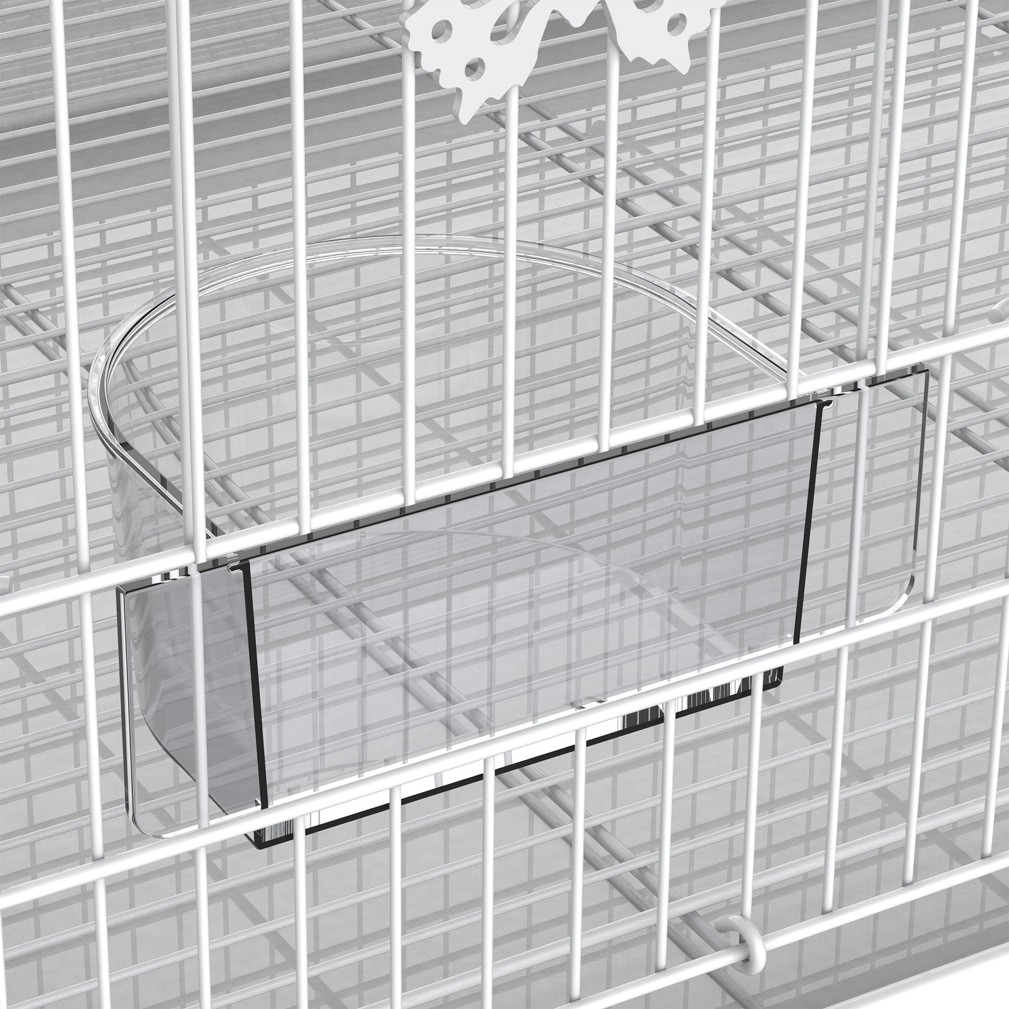 Easycomfort Gabbia per Uccelli in Metallo with Posatoi, Ciotole per Cibo e Maniglia, 60x41x41cm