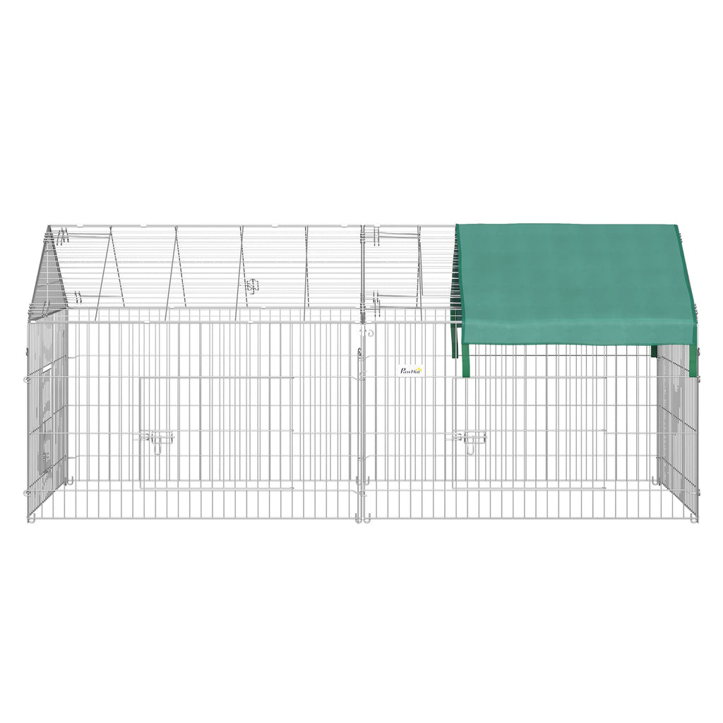 EASYCOMFORT Animal Enclosure with Steel Cover with Doors, 220x103x103cm