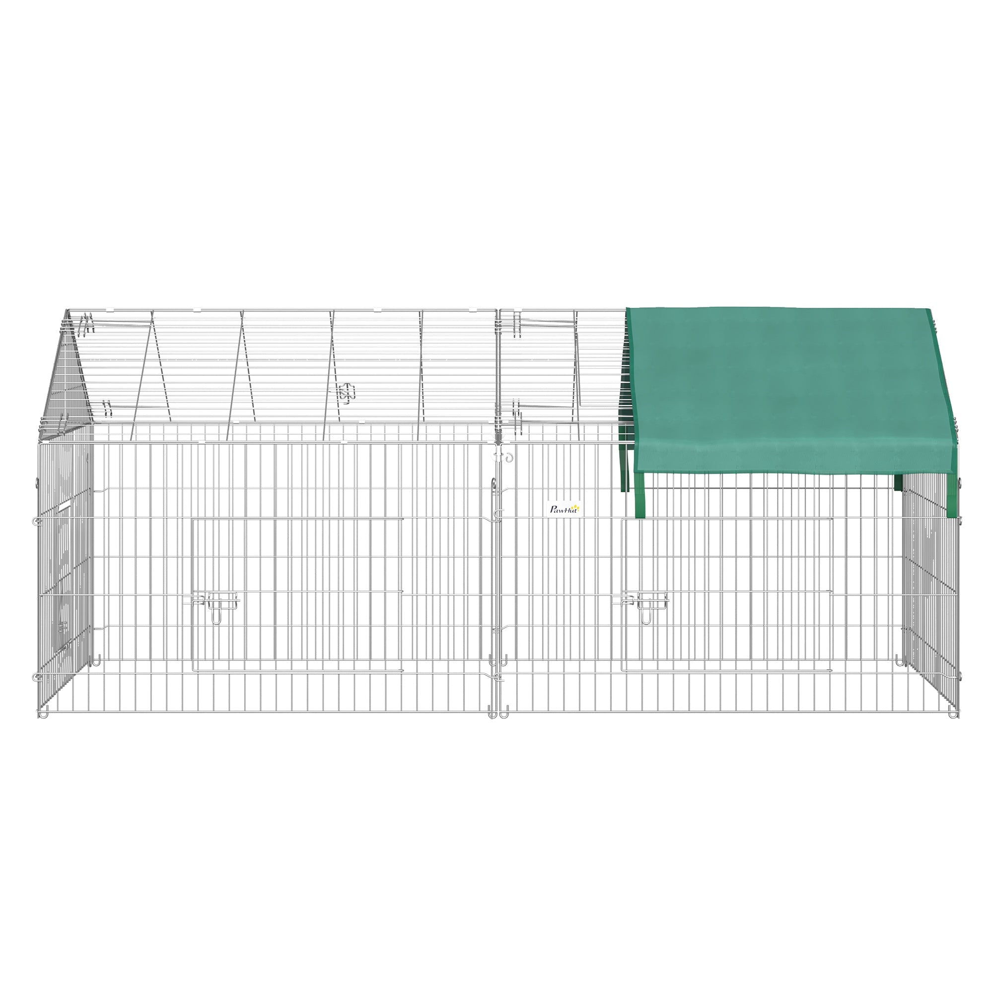 EASYCOMFORT Animal Enclosure with Steel Cover with Doors, 220x103x103cm