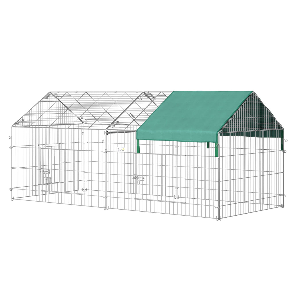 EASYCOMFORT Animal Enclosure with Steel Cover with Doors, 220x103x103cm