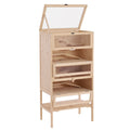 EASYCOMFORT Cage for Hamsters Rodents Guinea Pigs in Solid Wood Opening Roof 4 Shelves Connected with Ramps 60x40x120cm
