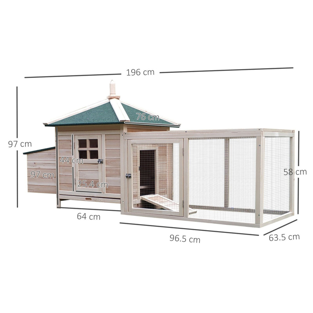 EasyComfort Houten prefab kippenhok 196x76x97 cm