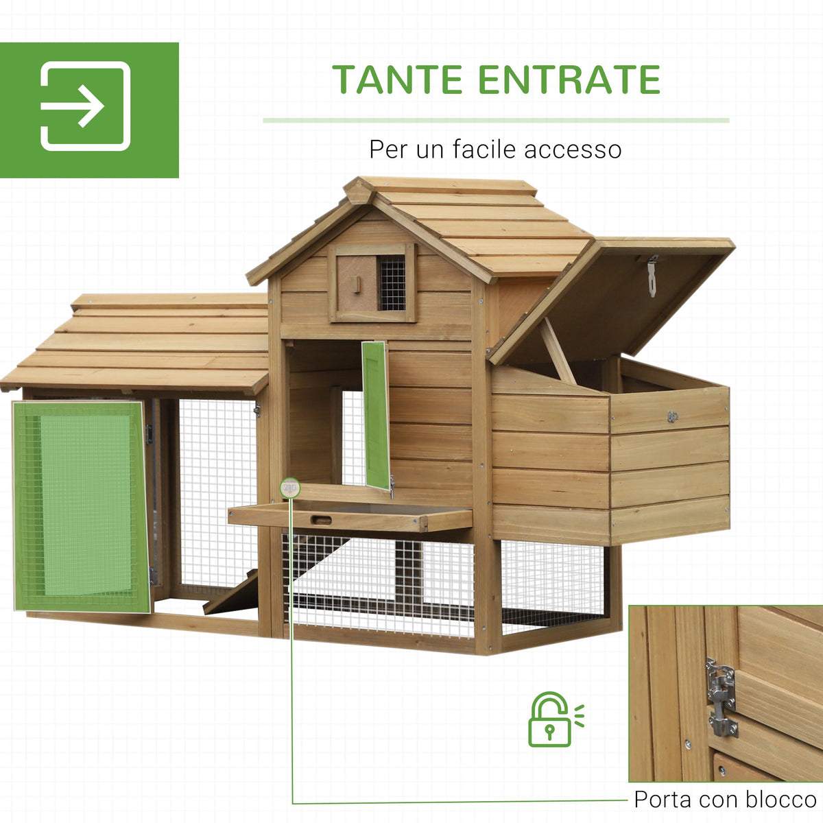 EASYCOMFORT prefab houten kippenhok voor 2 kippen