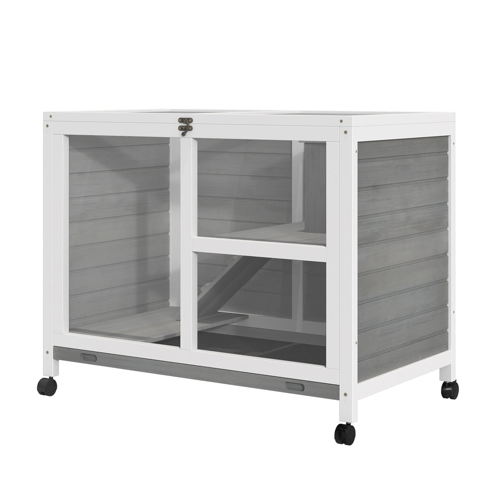 EasyComfort 2-laags houten konijnenhok 91.5x53.3x73 cm