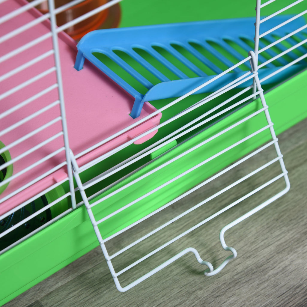 EasyComfort hamsterkooi 5-laags met handvat en buizen 46x30x58 cm