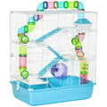 EASYCOMFORT 5-Tier Hamster Cage with Tubes, House, Water Tank and Wheel, 59x36x69cm