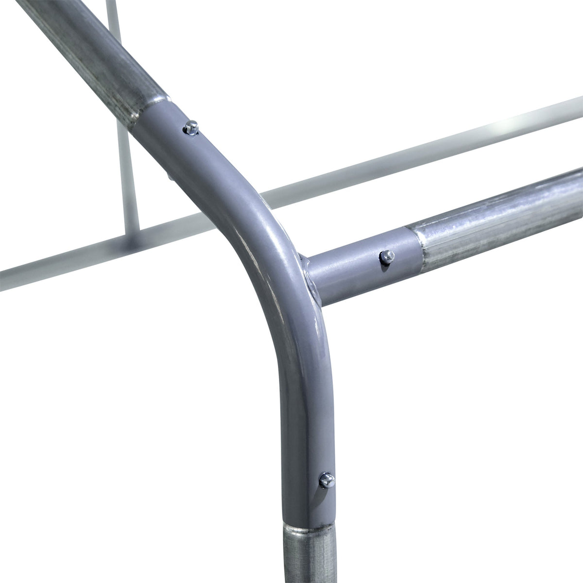 EASYCOMFORT kippenren galvaniseerd frame 3x8x2m zilver