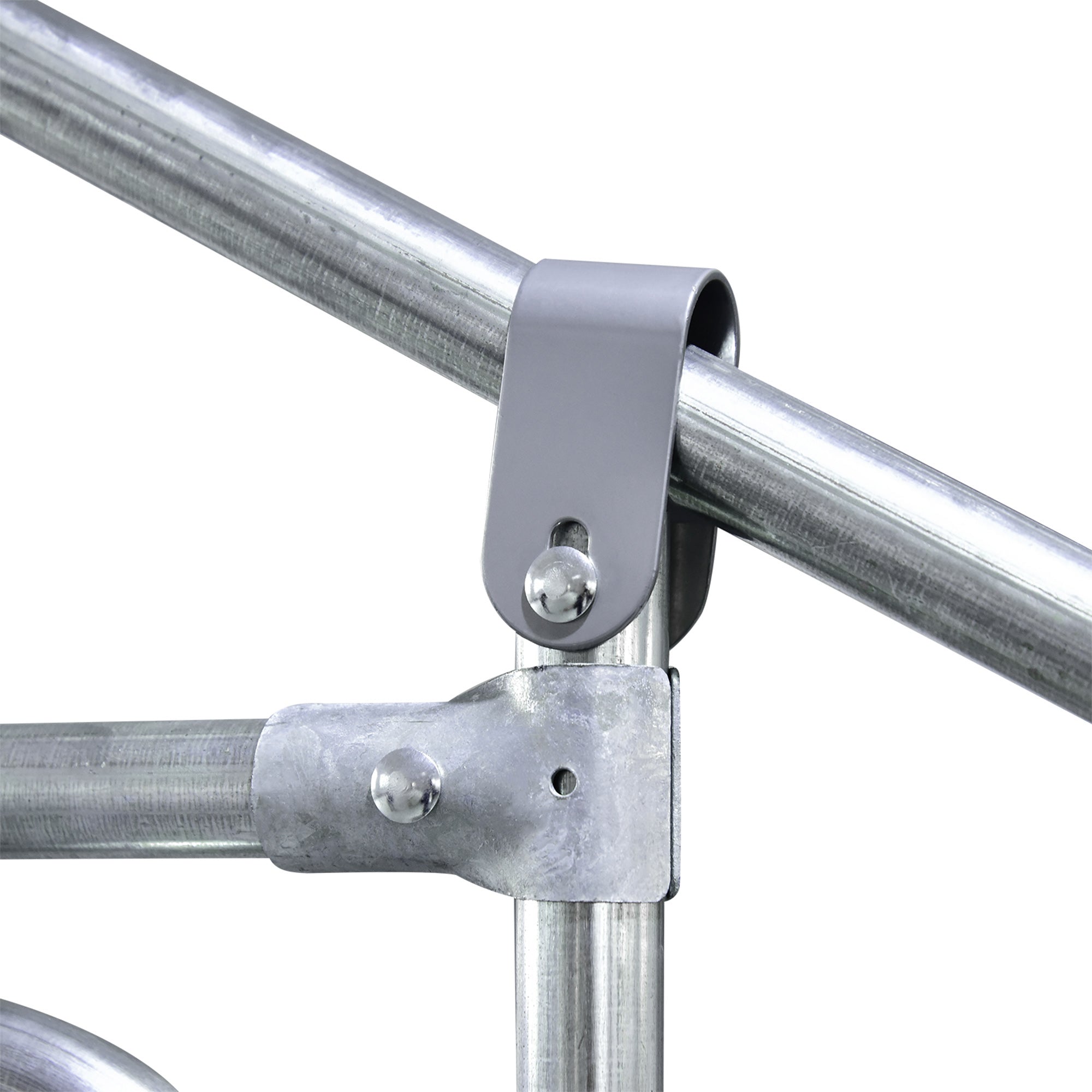 EASYCOMFORT kippenren galvaniseerd frame 3x8x2m zilver