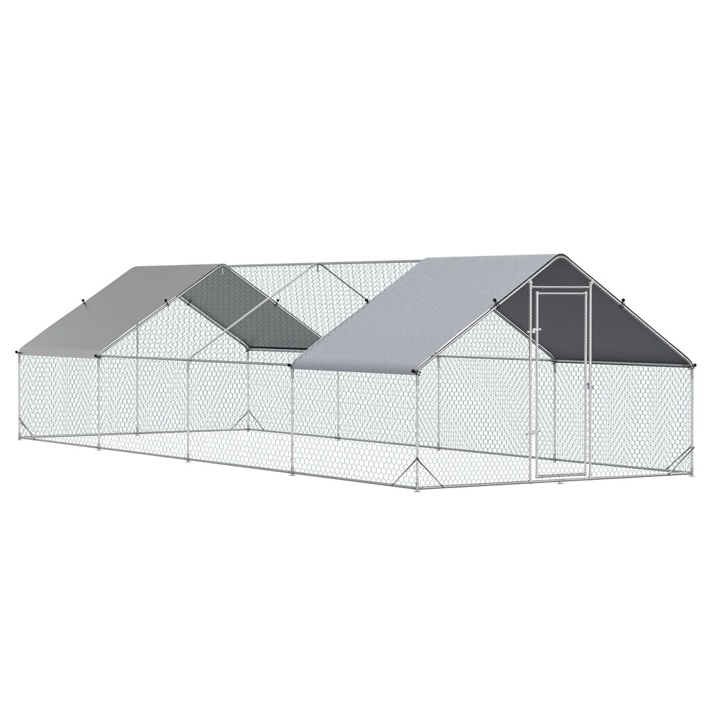 EASYCOMFORT kippenren 3x8x2m zilver