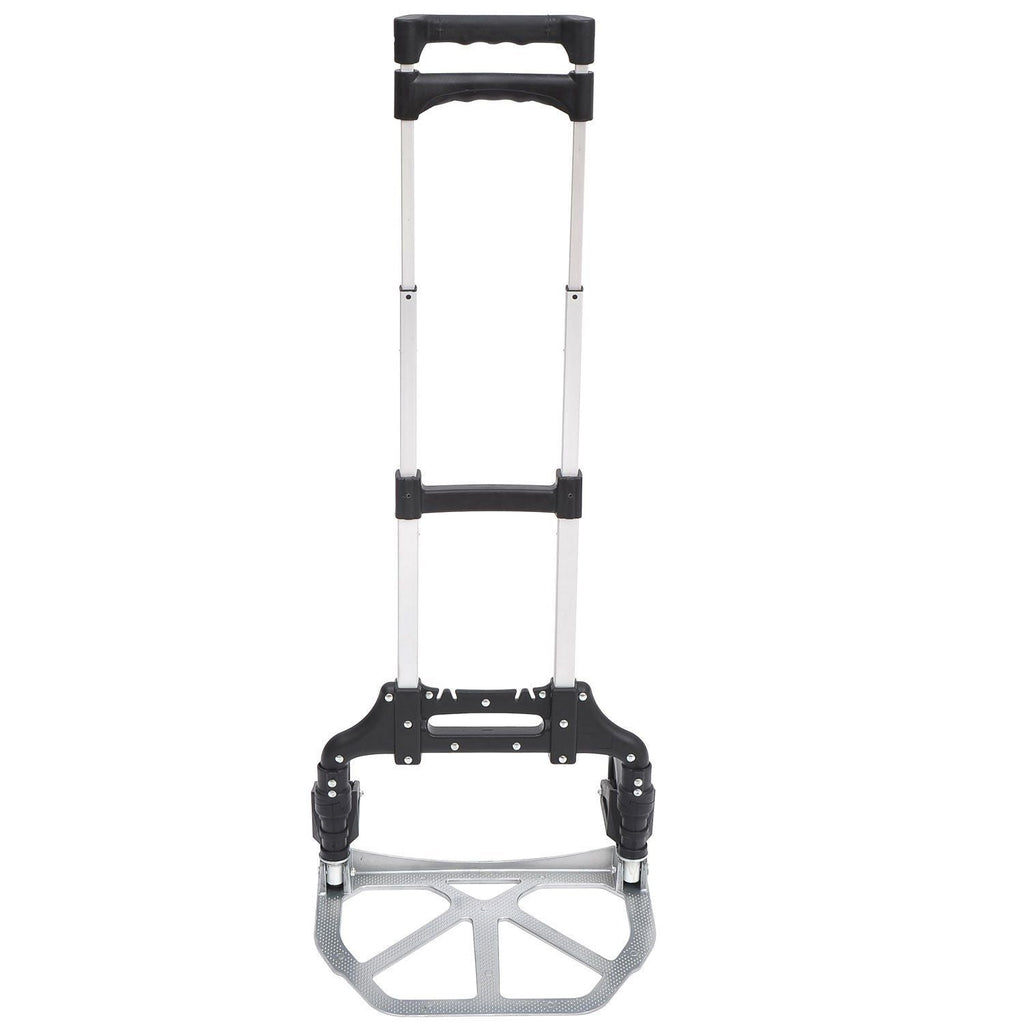 Easycomfort Carrello Portapacchi Pieghevole max 70kg with Maniglie Telescopiche e Altezza Regolabile, 41x38.7x100 cm, Argento