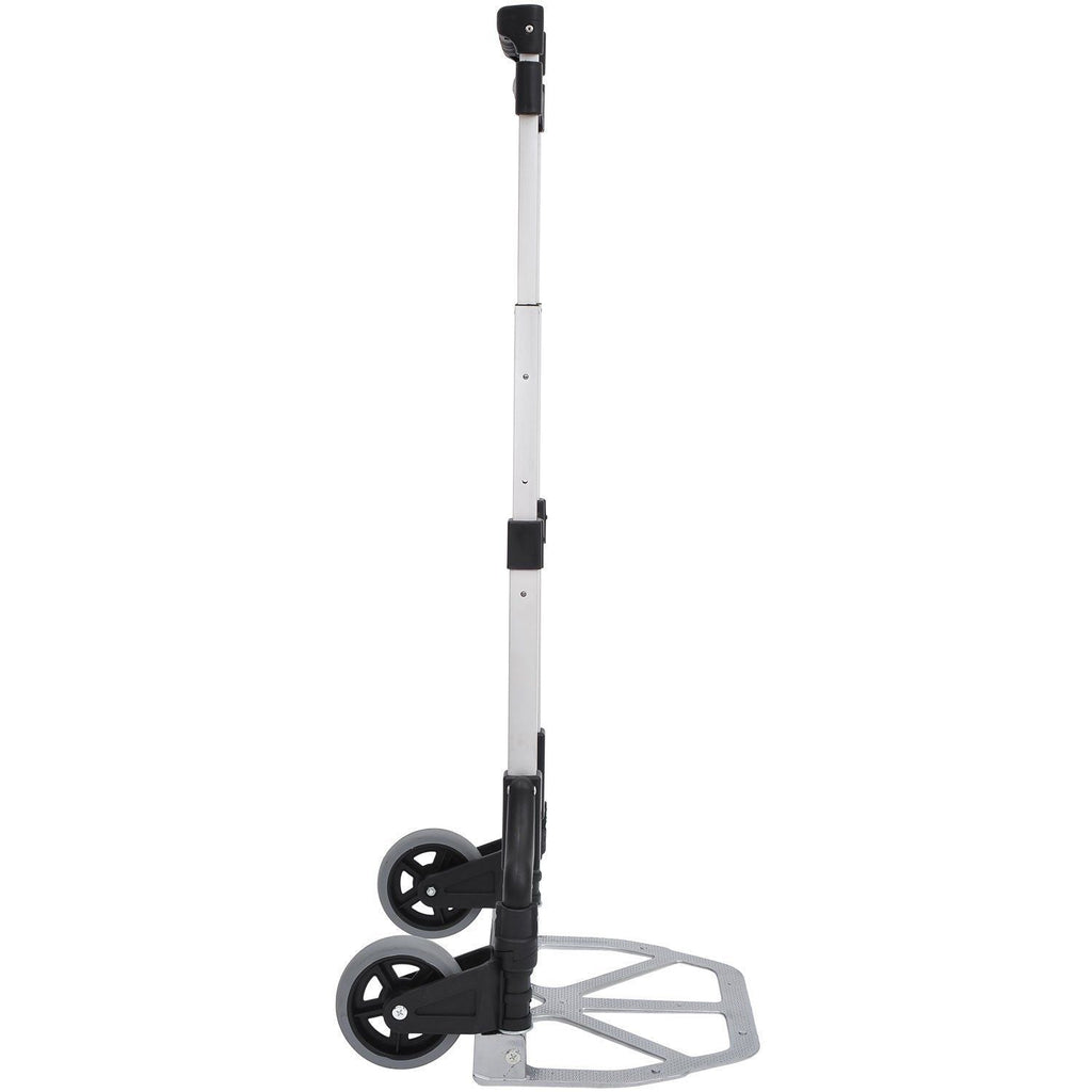 Easycomfort Carrello Portapacchi Pieghevole max 70kg with Maniglie Telescopiche e Altezza Regolabile, 41x38.7x100 cm, Argento