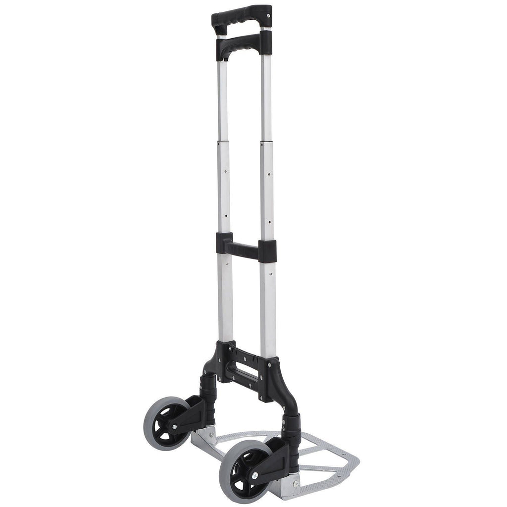 Easycomfort Carrello Portapacchi Pieghevole max 70kg with Maniglie Telescopiche e Altezza Regolabile, 41x38.7x100 cm, Argento