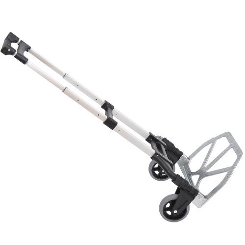 Easycomfort Carrello Portapacchi Pieghevole max 70kg with Maniglie Telescopiche e Altezza Regolabile, 41x38.7x100 cm, Argento