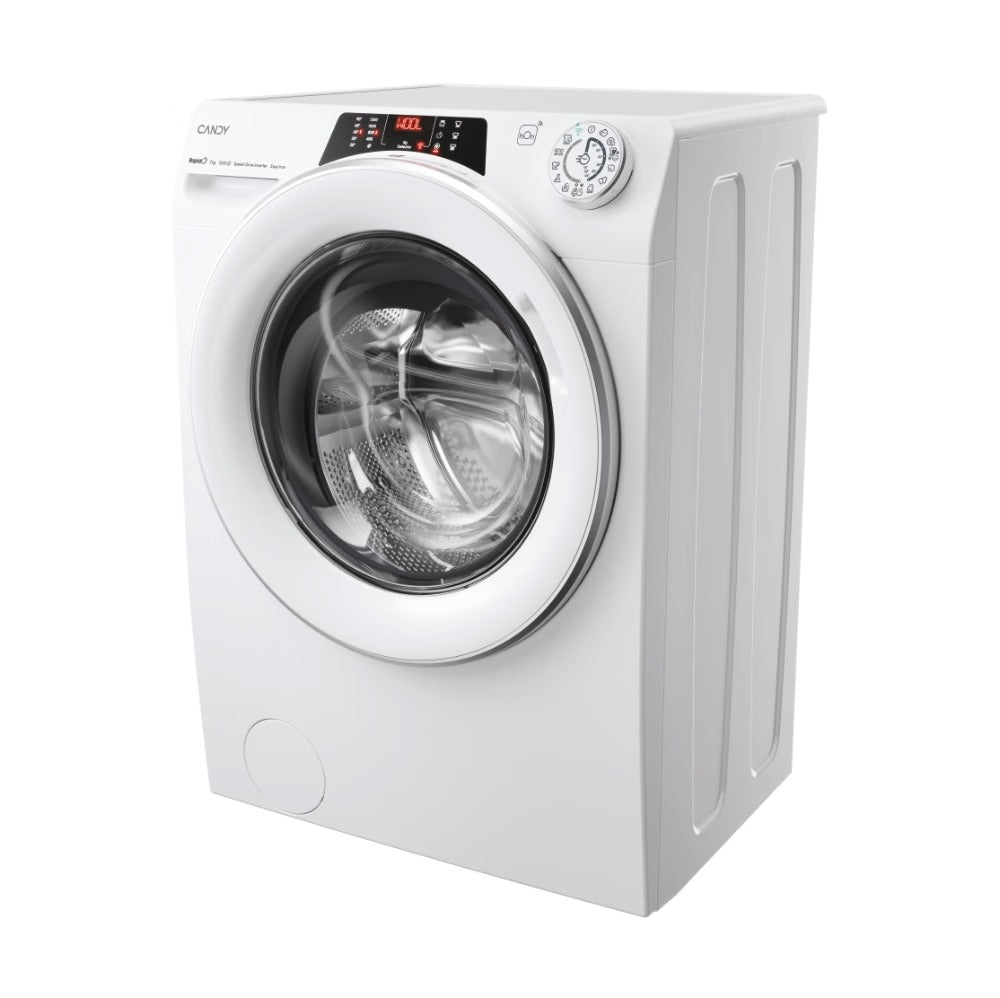 Lavatrice A Carico Frontale Candy RapidÓ RO41274DWMST/1-S 7 Kg Classe A 1200 Giri (A85xL60xP40) Funzione Vapore Wi-Fi+BLE