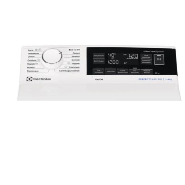 Lavatrice a Carica dall'Alto Electrolux EW8T363A Serie 800 UltraCare 6 Kg Classe A 1300 Giri (A89xL40xP60) Bianco