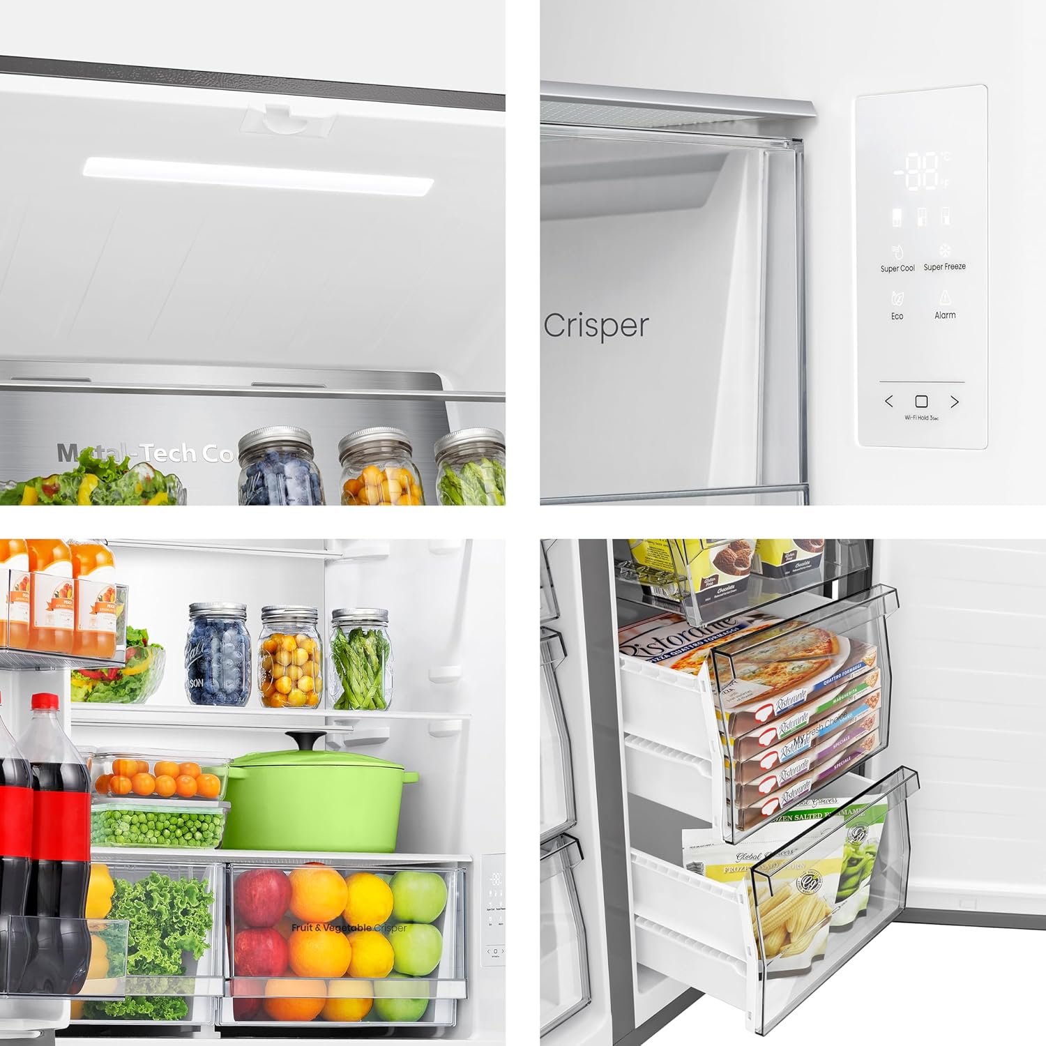 Hisense RQ5P470SAFE 4-deurs multidoor koelkast 483 liter zwart