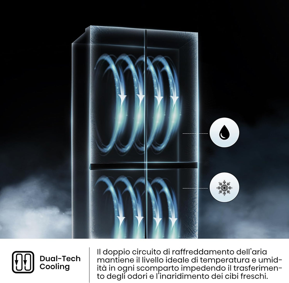 Hisense RQ5P470SAFE 4-deurs multidoor koelkast 483 liter zwart