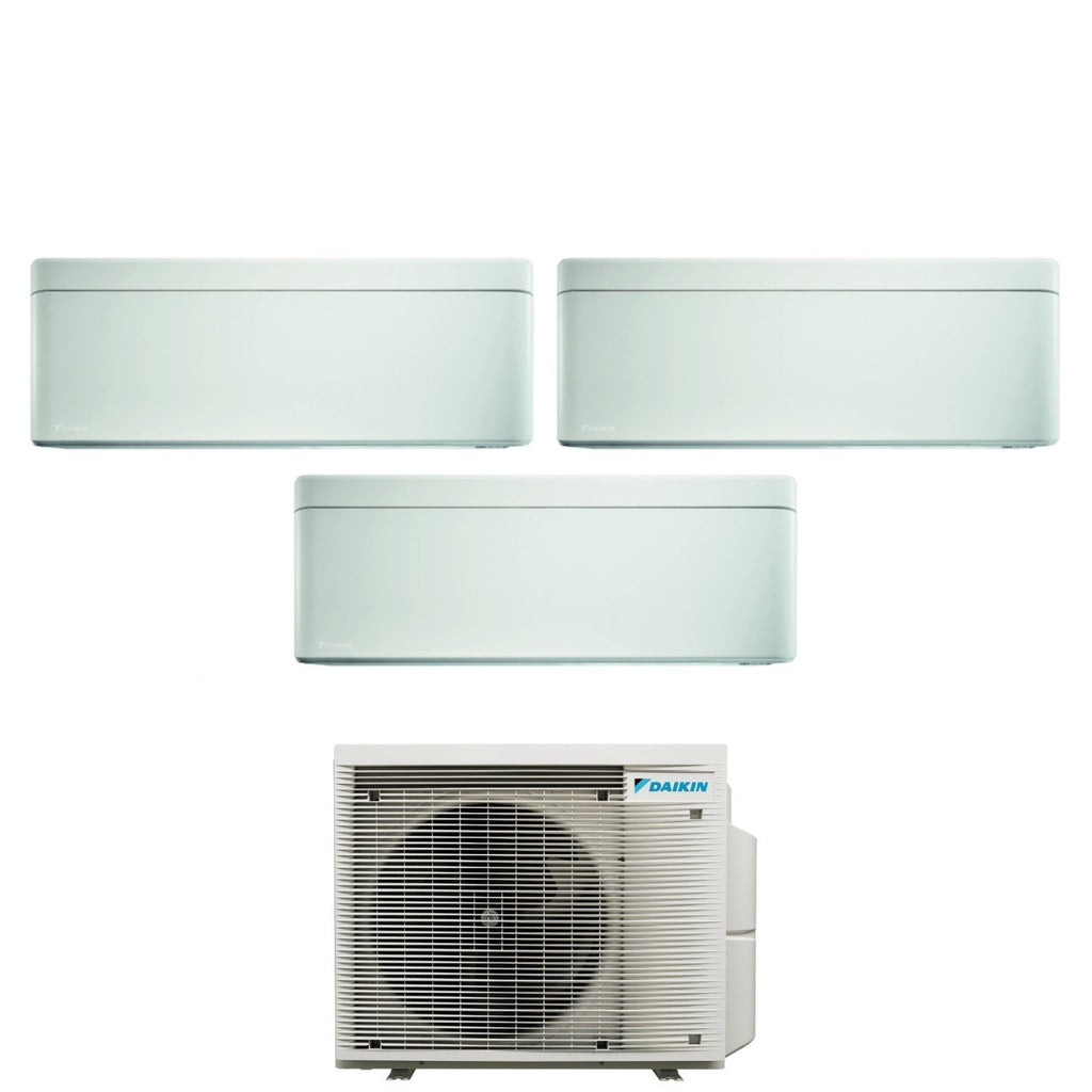 Daikin Bluevolution Trial Split Inverter Air Conditioner STYLISH WHITE 5+7+12 series with 3MXM52N R-32 Integrated Wi-Fi 5000+7000+12000 White Color - Italian Warranty