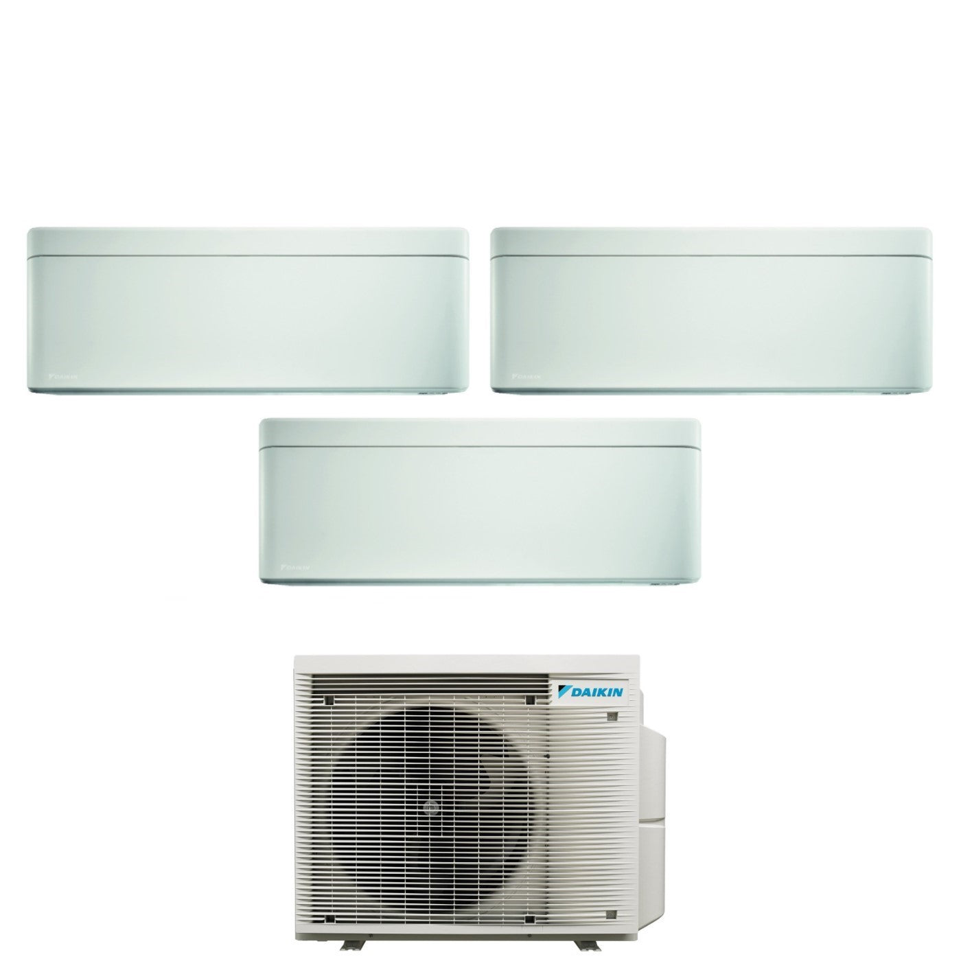 Daikin Bluevolution Trial Split Inverter Air Conditioner STYLISH WHITE 5+7+12 series with 3MXM52N R-32 Integrated Wi-Fi 5000+7000+12000 White Color - Italian Warranty