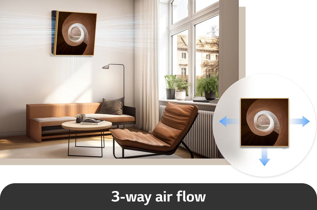 LG Artcool Gallery 9+9 BTU Dual-Split Air Conditioner R-32 Wi-Fi Built-in | MU2R15
