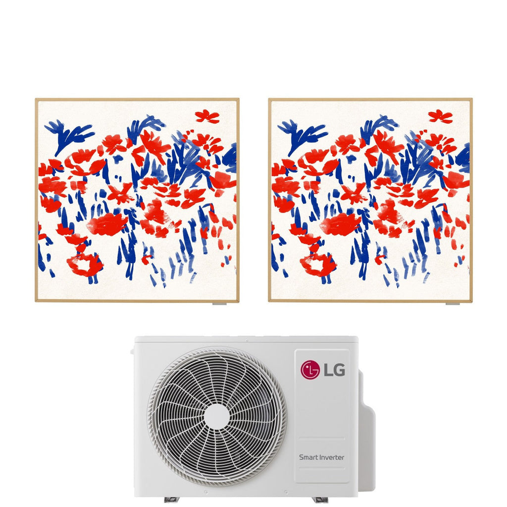 LG Artcool Gallery 9+9 BTU Dual-Split Air Conditioner R-32 Wi-Fi Built-in | MU2R15