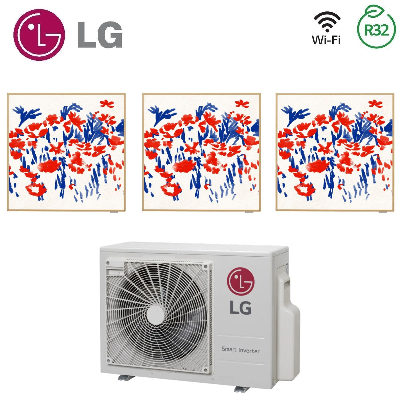 LG Trial Split Inverter Air Conditioner ARTCOOL GALLERY 9+9+9 series with MU3R19 R-32 Wi-Fi Optional 9000+9000+9000