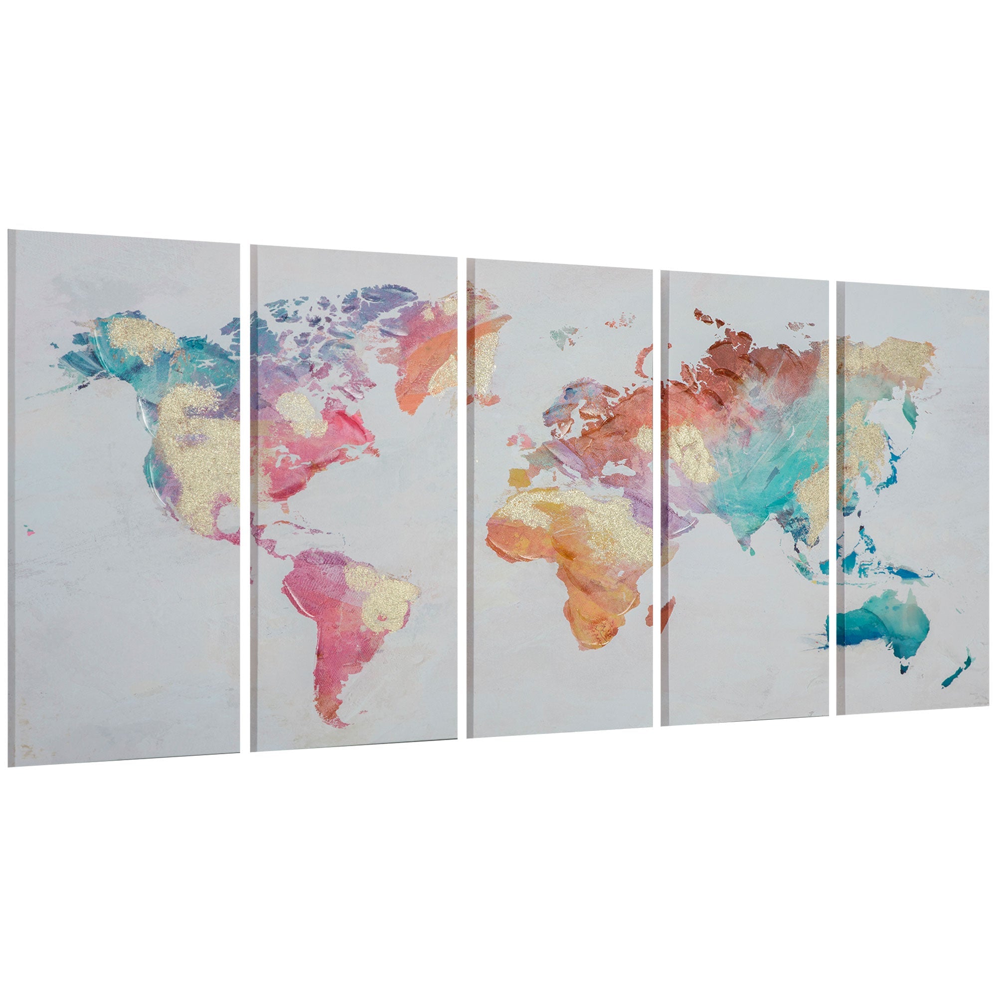 Easycomfort Stampa su Tela 80x40cm 5 Pezzi per Casa e Ufficio, Tela in Legno di Pino e Vernice ad Acqua, Multicolore