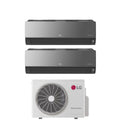 Air conditioner dual-split LG Inverter series ARTCOOL MIRROR 12+12 with MU2R17 R-32 built-in Wi-Fi 12000+12000