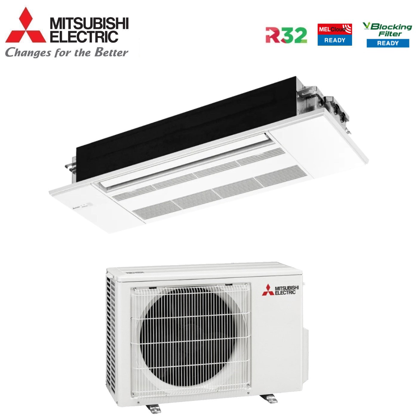 Mitsubishi Electric Inverter Air Conditioner 1-way cassette 9000 btu MLZ-KP25VF R-32 New Wi-Fi Optional SLZ-KP
