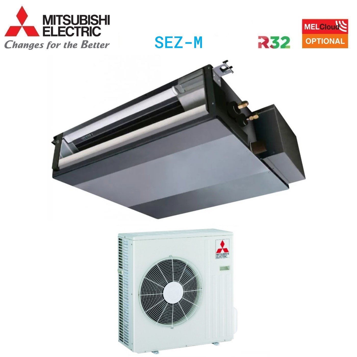 Mitsubishi Electric Air Conditioner Ducted Inverter 18000 Btu SEZ-M50DA + SUZ-M50VA R-32 Wi-Fi Optional