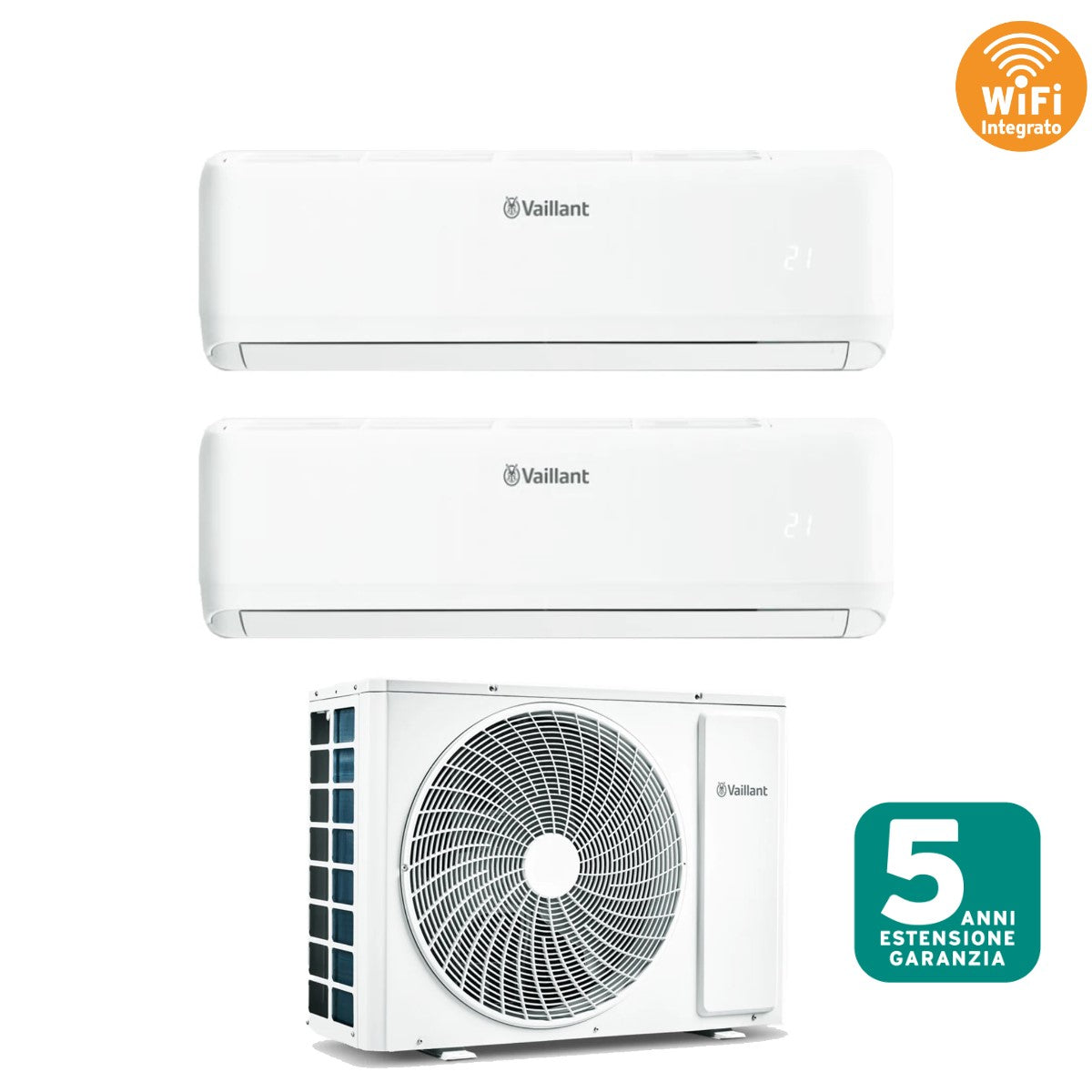 Vaillant VAM1-050A2NO airconditioner dual-split 12+12 (R-32, Wi‑Fi)
