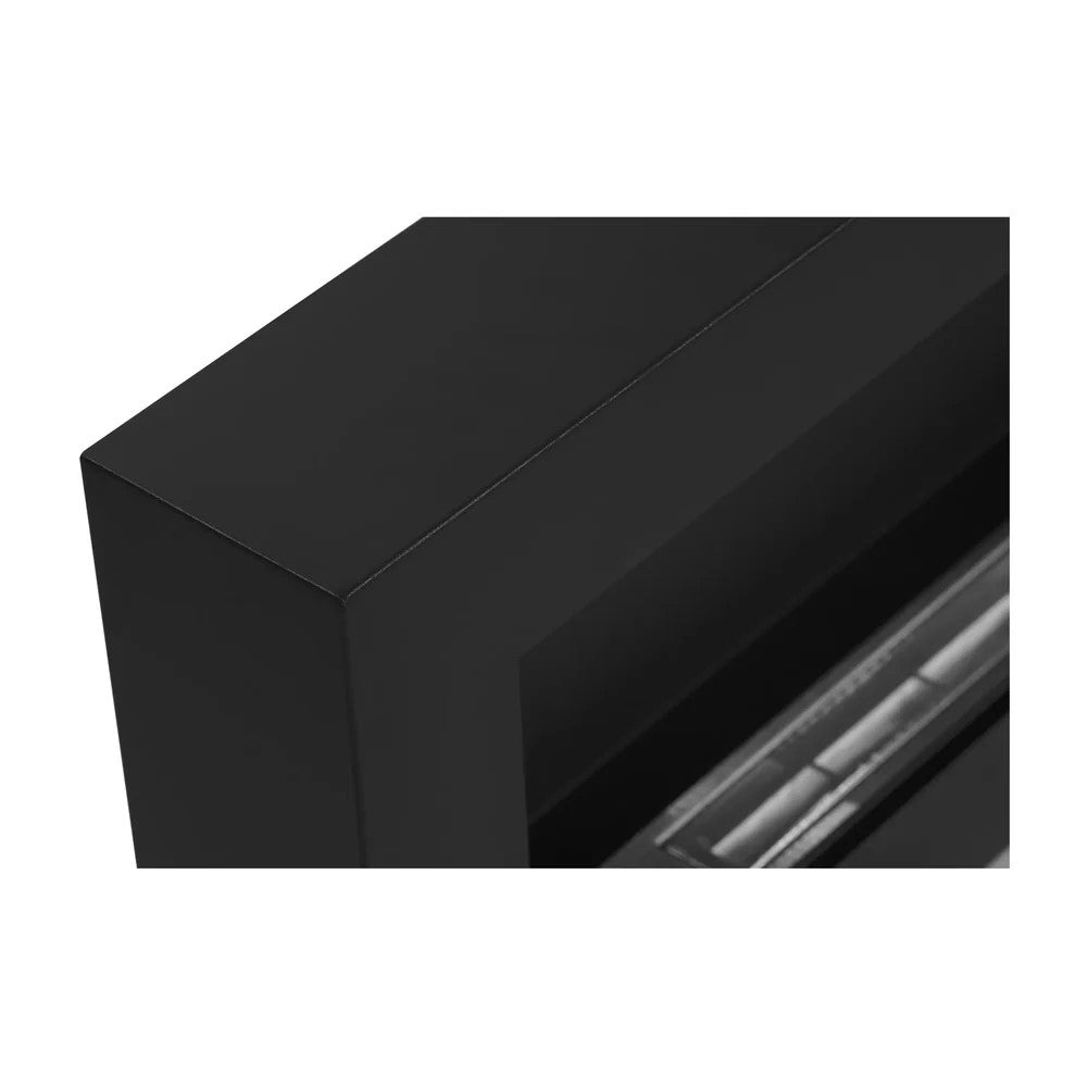 Camino a bioetanolo biocamino da parete Siena black L 90 x P 12 x H 40